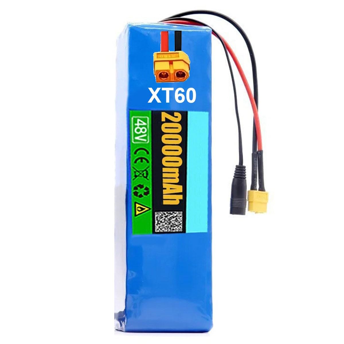 Batterie Trottinette Électrique 48V 20Ah pour Scooter Vélo Électrique Protection BMS 13S3P pour Kit De Conversion 200W 350W 500W 800W avec Chargeur