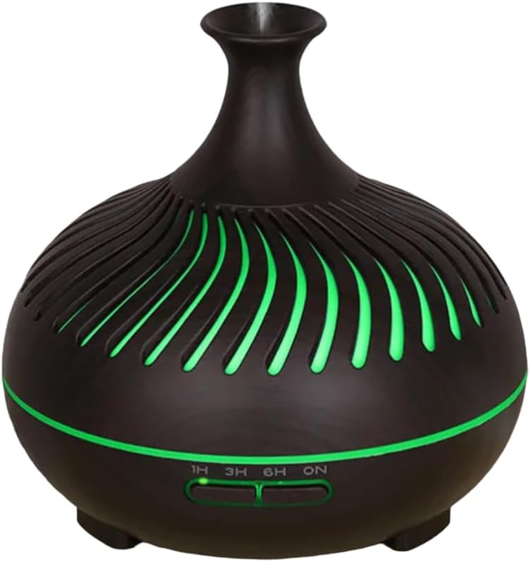 550ml Essential Oil Diffuser, Premium 5 in 1 Ultrasonic Aromatherapy Scented Oil-Diffuser Vaporizer Humidifier, Timer and Auto-Off, 7 LED Light Colors