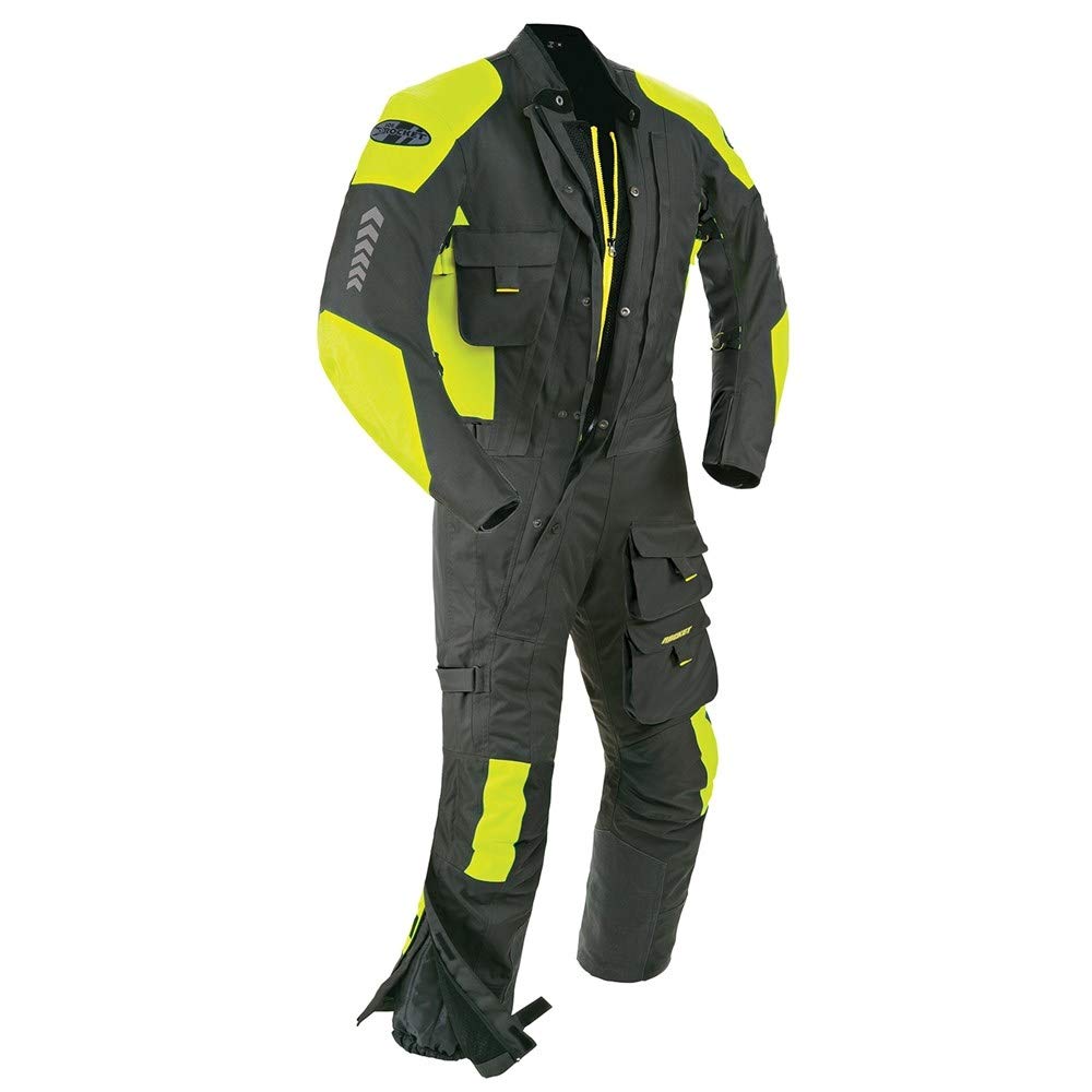 Joe Rocket 1370-4602 Survivor Men's Textile Touring Suit (Black/Hi-Viz Neon, Small)
