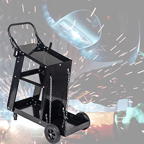 Preisvergleich Produktbild Grandma Shark Schweißwagen Schweißwagen für Tanks Gasflaschen (Schwarz)