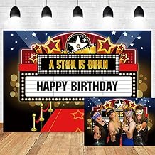6x4ft Movie a Star is Born Photography Backdrop Shinny Red Carpet Awards Night Ceremony Photo Booth Background Event Decor Vintage Costume Happy Birthday Party Supplies Banner Vinyl