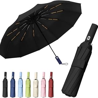 SOUKIO Umbrella, UV Big Size Umbrella for Sun Protection Rain Windproof Strong large 3 fold for men women kids boys girls ... Price In India