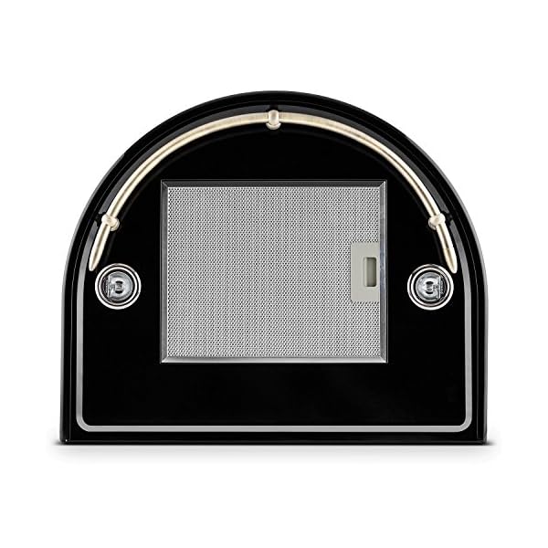 Klarstein Noir - Retro Dunstabzugshaube, Abzugshaube, Edelstahl, 60 cm, 430 m³/h Abluftleistung, drei Leistungsstufen, Abluftbetrieb, Umluftbetrieb möglich, mattschwarz – Bild 7