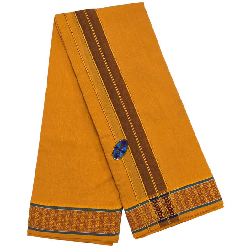AMBIKA STORES & READYMADES Men’s Cotton 9×5 Panchakacham Traditional Dhoti with Angavastram – Zari Border | 4.0m Dhoti & 2.15m Towel Set AMBIKA STORES & READYMADES Men’s Cotton 9×5 Panchakacham Traditional Dhoti with Angavastram – Zari Border | 4.0m Dhoti & 2.15m Towel Set