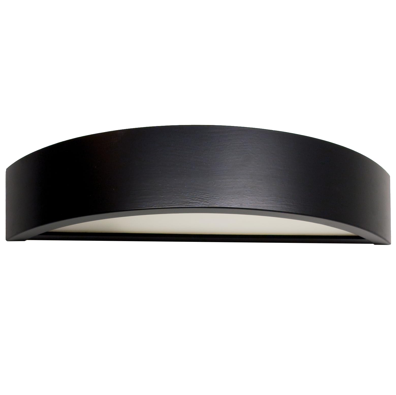Wandleuchte Innen E27 Oben-Unten Beleuchtung - Wandlampe Holz Schwarz - Modern Halbrunde Wandbeleuchtung für Schlafzimmer, Wohnzimmer, Flur, Küche - Stilvolle Kiefernholz LEJA