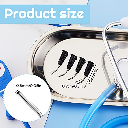 Bbto BBTO-BENT DISPENSING-02 300 Pieces 20 Gauge Bent Dispensing Tips Black Blunt Tip Dispensing Needles Dental Pre Bent Flow Dispensing Needle Tips Disposable Dental Pre Bent Irrigation Needle Tips thumb #1