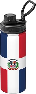 Dominican Republic 18OZ Sports Insulated Kettle â€“ Water Bottle for Hot & Cold Beverages, Perfect for Travel, Hiking, Camping