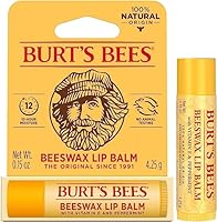 Burt's Bees 100% Natural Origin Moisturising Lip Balm, Beeswax Original, 1 Tube, 4.25g