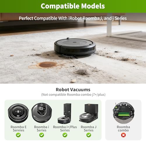 Image of Replacement Parts accessories for irobot Roomba i1+ i7 i7+ i3+ i4+ i6+ i8+ J7+ Plus I & J Plus series Vacuum Cleaner Inclue 4 Roller Brushes , 8 Filters , 8 Side Brushes