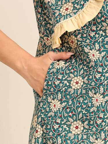 Image of Rupa Jon Aishwarya Women Full Length Maternity Night Dress in Cotton Blend Fabric, Maxi Nighty, Pregnancy Night Dress for Nursing, Pre and Post Pregnancy