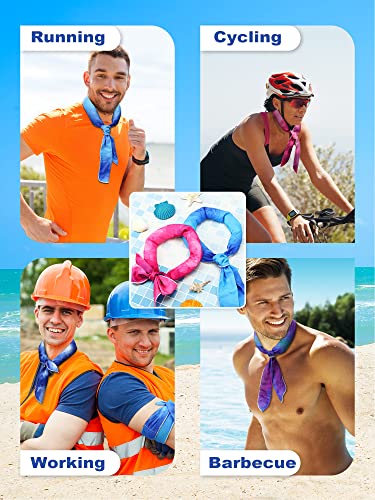 Image of Janmercy 10 Pcs Cooling Neck Wraps Ice Bandanas