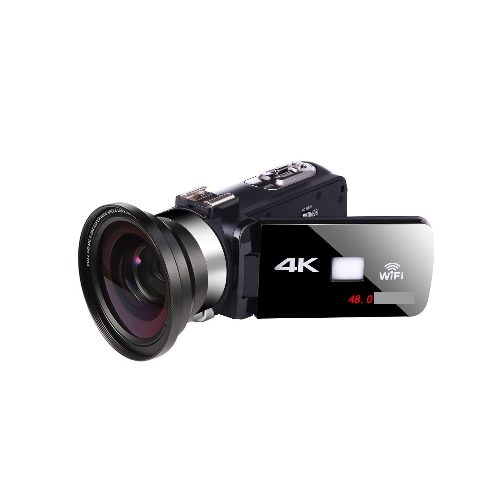Fotocamera digitale, Fotocamere per la fotografia, Videocamere digitali professionali 4K Blogger Live Cast Streaming Camcorder for UHD 18X Zoom Vlog Webcam Videoregistratore Portatile per i viaggi e b
