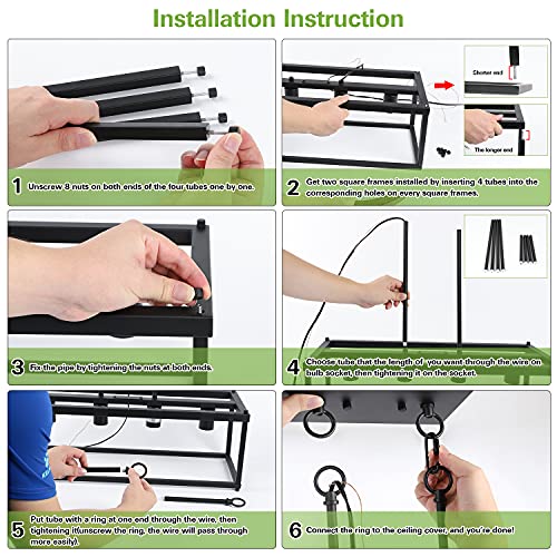 4-Light Island Lights, Industrial Dining Room Lighting Fixture, Kitchen Island Pendant Lighting, Linear Chandelier With Black Painting, For Dining Room Kitchen Island Pool Table, Etl Listed #TOP4