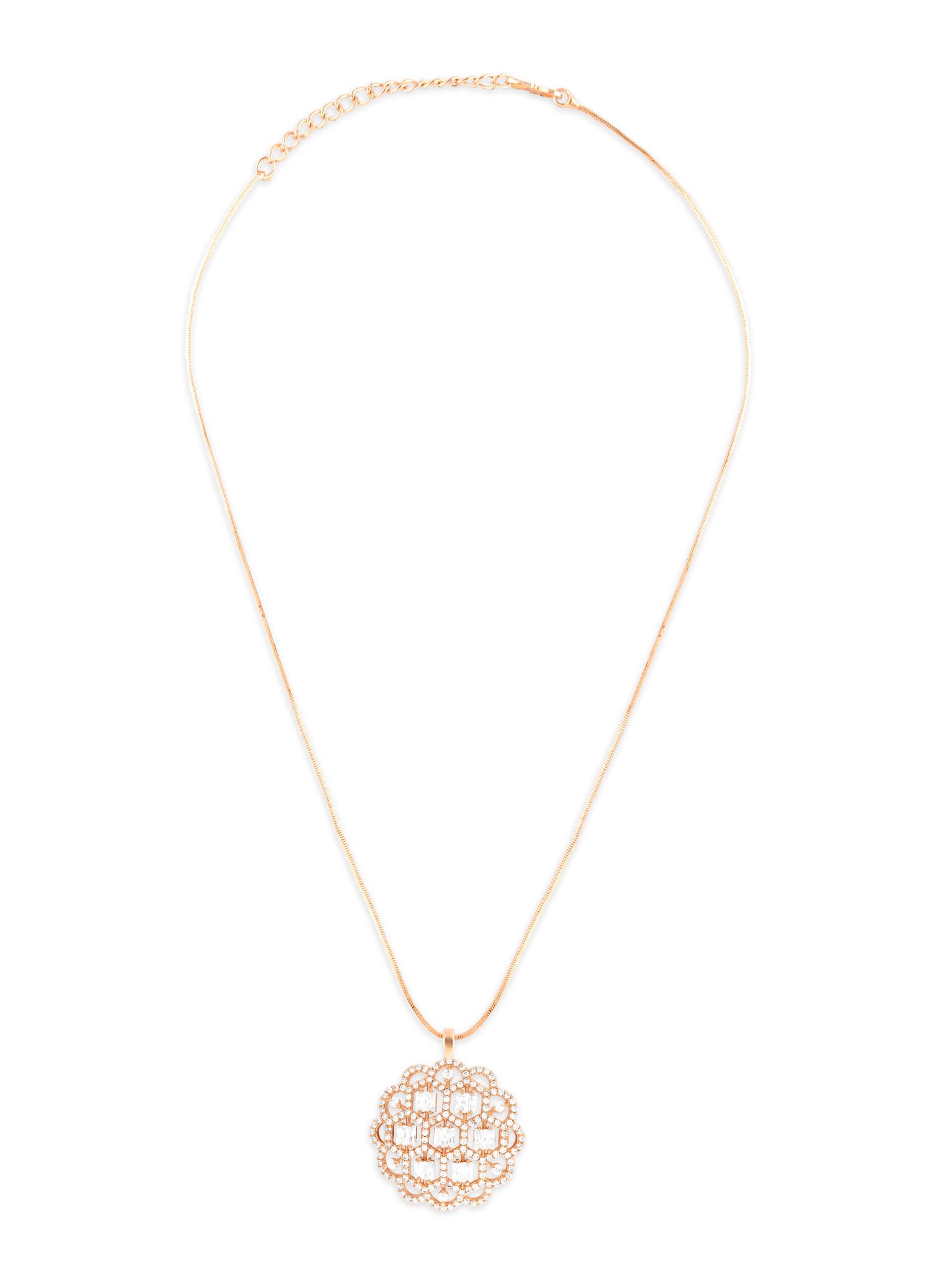 See full amazon price history chart for ZAVERI PEARLS Rose Gold Tone Dazzling Cubic Zirconia Embellished Brass Pendant & Chain For Women-ZPFK17265 ZAVERI PEARLS Rose Gold Tone Dazzling Cubic Zirconia Embellished Brass Pendant & Chain For Women-ZPFK17265 (B0CTF7SP8C) Amazon Price History, Amazon Price Tracker