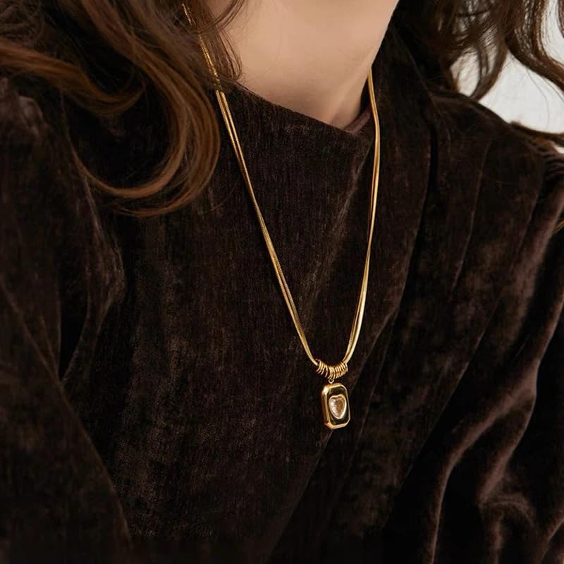 Image of 18k Gold Plated Vintage Dainty Pink Gemstone Bow Pendant Necklace Women Court Style Oval Cut Zircon Necklace