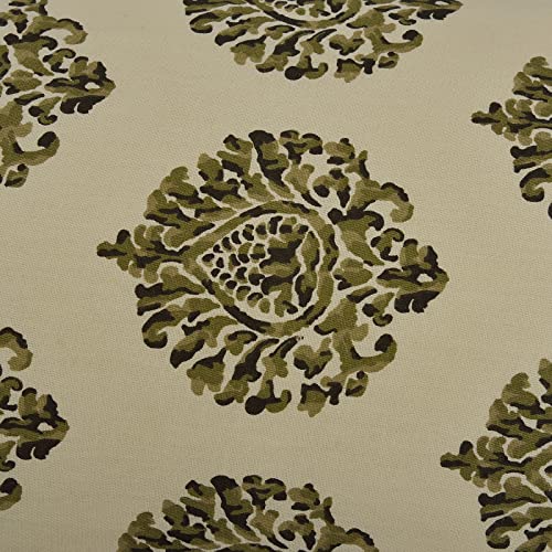 Image of Trance Home Linen Premium 16x32 Inches Bolster Covers Set of 2 with Tie Knot | Anti-Pill 200 Tc Thread Count | 100% Cotton Dewan Bed Round Pillow Cover (Damask Forest Green - Pack of 2)