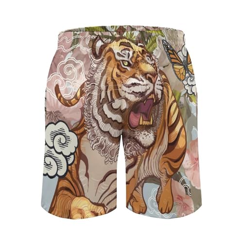 Maillot de bain homme UMENG short de bain à fleurs taille S cordon