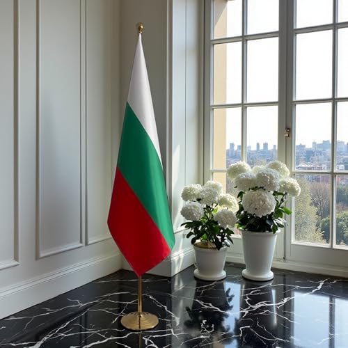 Drapeau Bulgarie stable sur pied pour éviter les chutes en public - 2