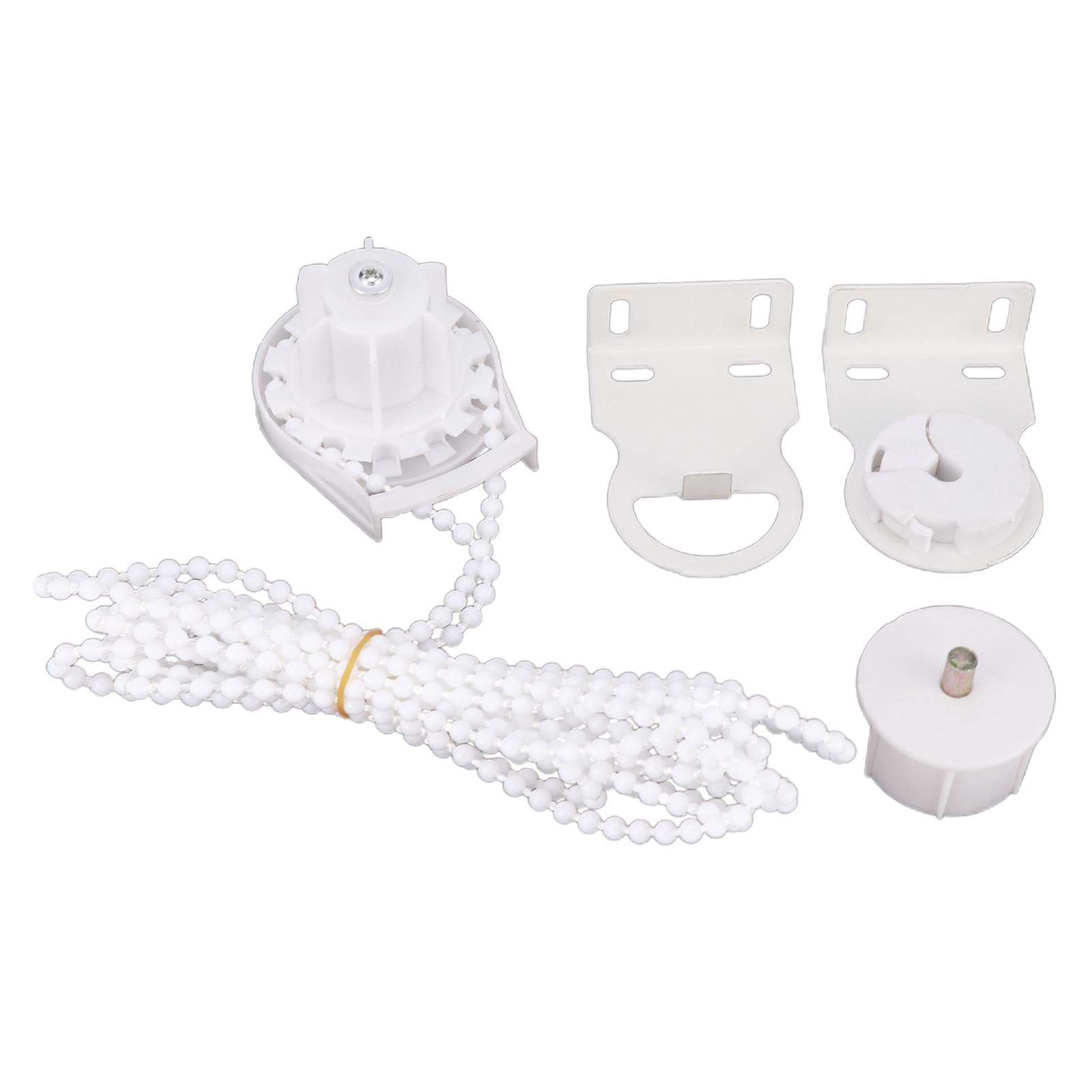 Bibabala 38mm Roller Blind Replacement Fittings, Metal Roller Blind Fittings Repair Parts Kit Brackets, Roller Shade Hardware for Fixing Curtain Blinds Shades Windows(White)