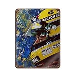 Ayrton Senna Legendary F1 Racing Driver Blechschild, 