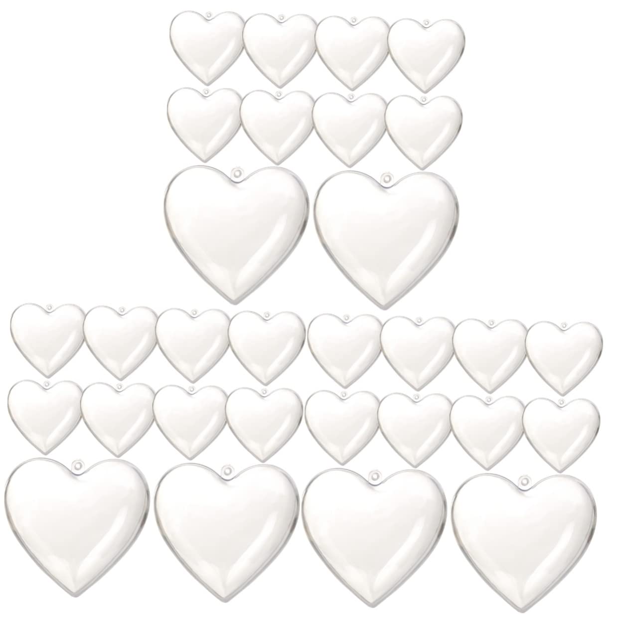 Boules claires boule à remplir en forme de coeur pour ranger les dragées de fête