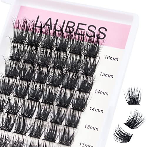 Image of Individual Lashes 72 Cluster Lashes Mixed Tray Volume Eyelash Clusters DIY Lash Extension Kit Soft Lash Clusters Fluffy Mink Cluster Eyelash Extensions (03-0.07C, 9-16mm)