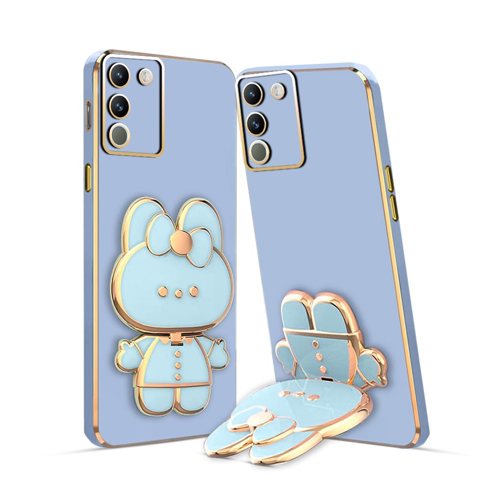 KARWAN®️ 3D Cat Back Case and Cover with Stand Compatible for Vivo Y200 | Stand and Mirror | Camera Protection | Electroplated | Folding Stand - Blue (B0CS3QQXHG) Amazon Price History, Amazon Price Tracker