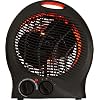 Brollux VO0800B VOB Elektrische verwarming 2000 W mobiele verwarming thermoventilator ventilatorkachel spiraalradiator verwarmingsspiraal elektrische radiatorzwart