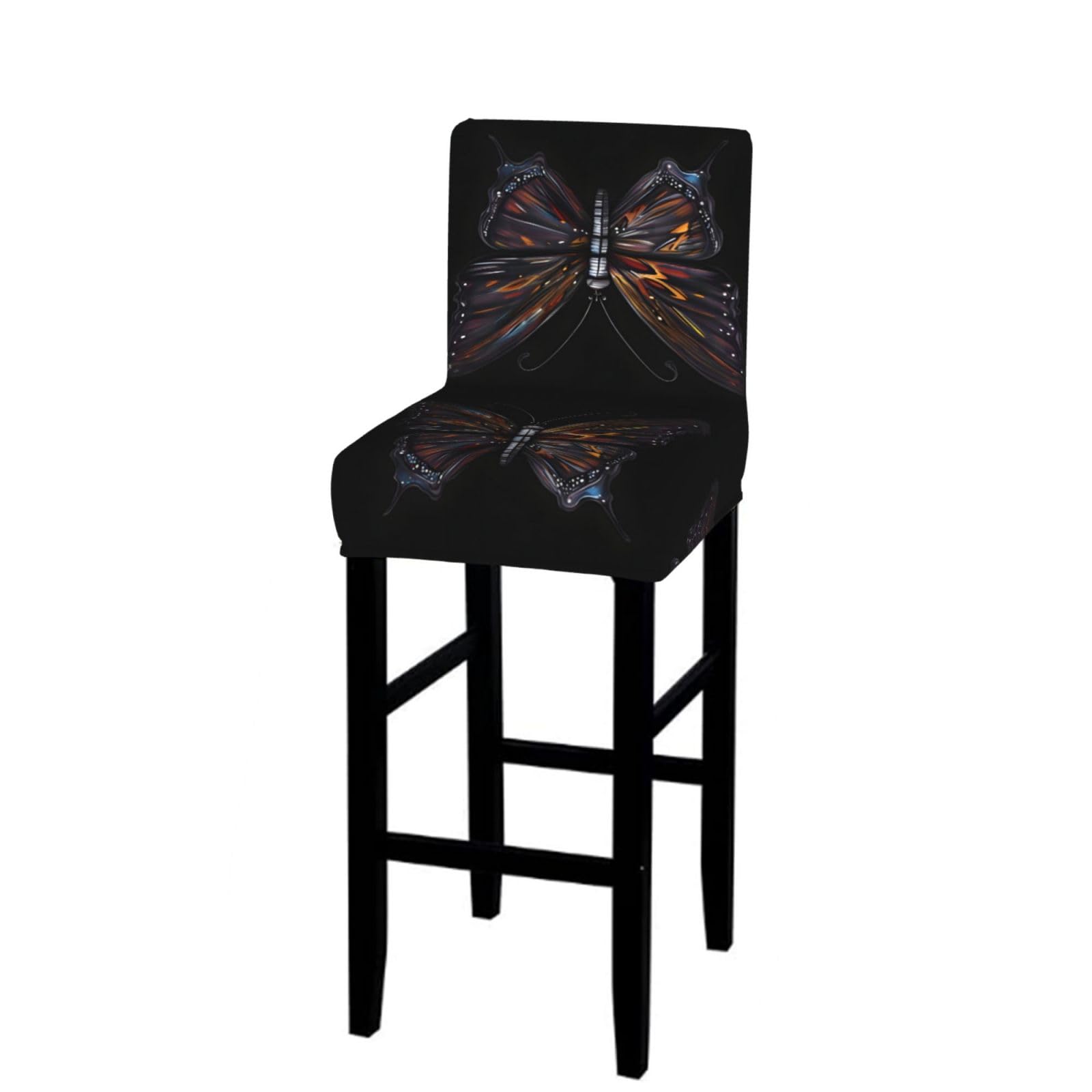 SXZVVBN Mystery Butterfly Stretch Bar Stool Covers Dining Seat
