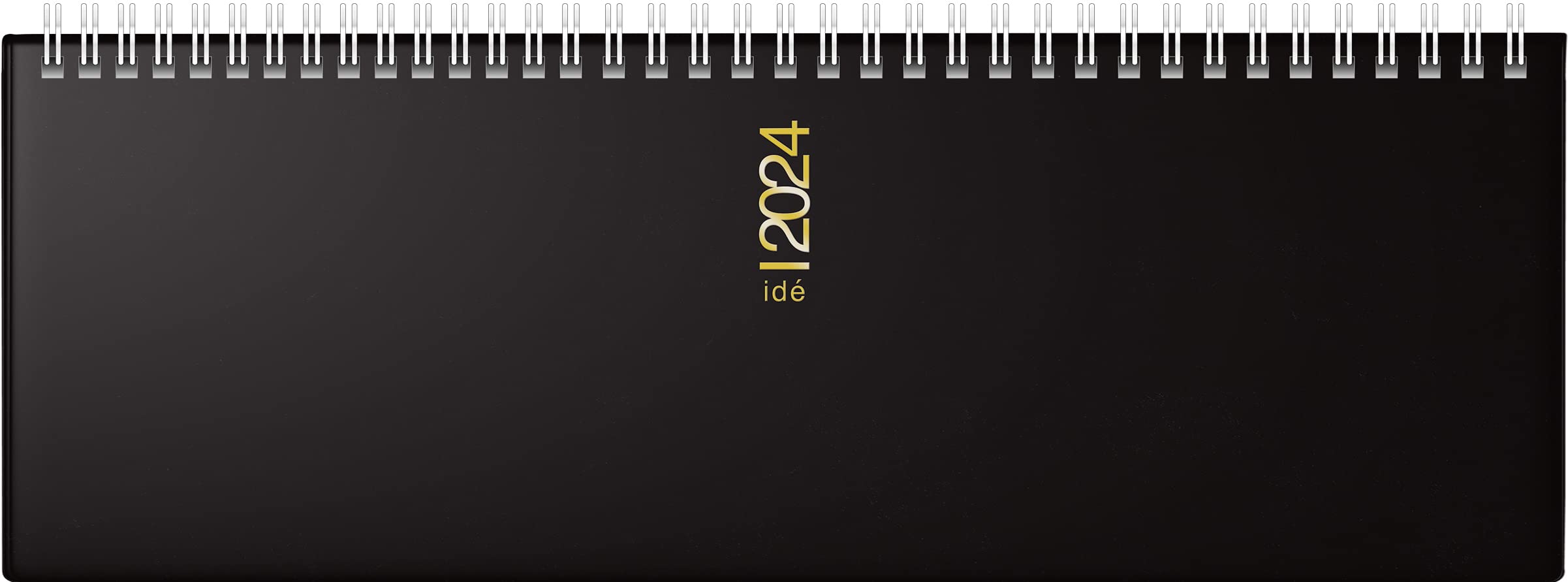 rido/idé Weekly calendar model ac-weekly calendar 2024, Desk Planner, 2 pages = 1 week, sheet size 30.7 x 10.5 cm, black