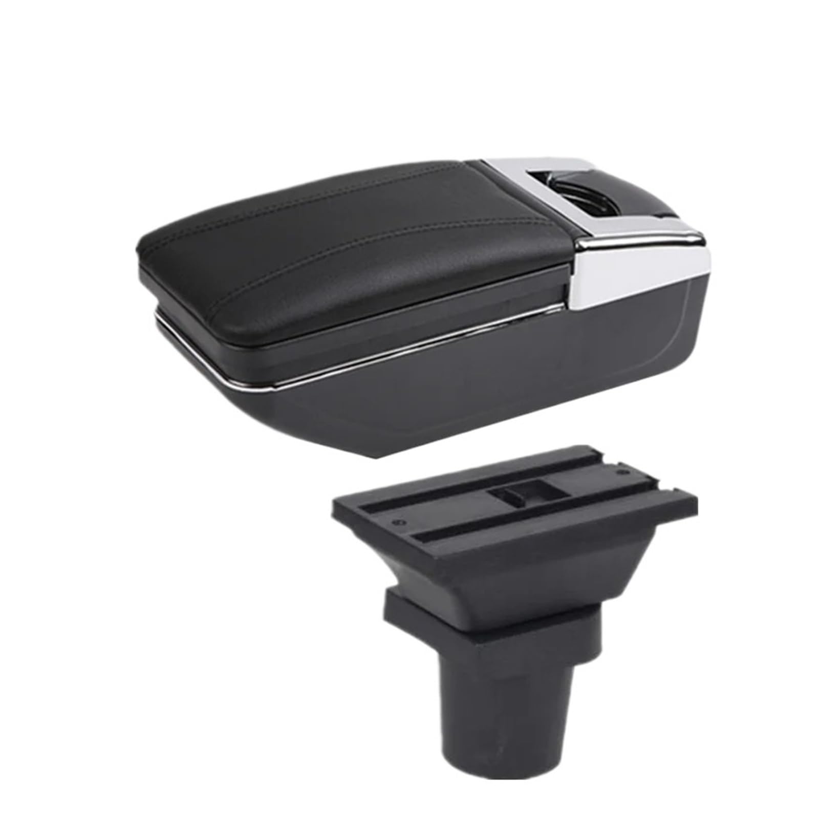 UMDJJU For Focus Mk1 Car Armrest Box Center Storage Interior Dedicated Retrofit Accessories Car Centre Console Armrest Box(A black line No USB)