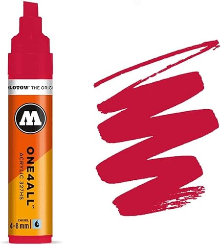 Molotow ONE4ALL 327.552 - Marcador de pintura acrílica, 0.157-0.315 in, rojo tráfico, 1 cada uno