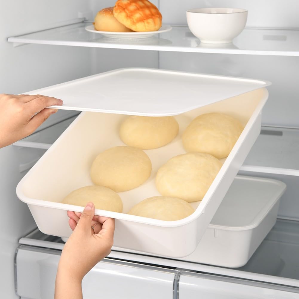 Set di 4 scatole impilabili, in plastica, per