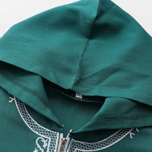 Kaftan thobe boutonnée à capuche abaya qamis vêtement ample décontracté