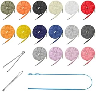 16 Pieces Replacement Drawstrings, Hoodie String Replacement with 3 Pieces Drawstring Threader Tool, Drawcord Replacement for Sweatpants Shorts(Multi)