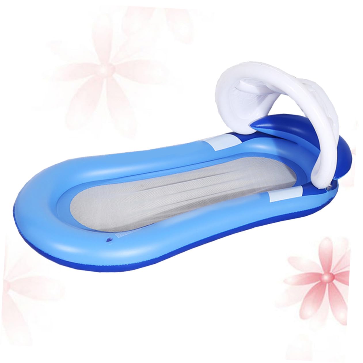 Cama Flotante Inflable con Sombrilla Desmontable, Hamaca de PVC