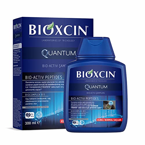 Bioxcin Quantum Bio-Active Shampoo 300 ml – volym schampo mot håravfall, för tunnare hår, mer fyllighet och styrka, med BioComplex B11 & peptider, parabenfri