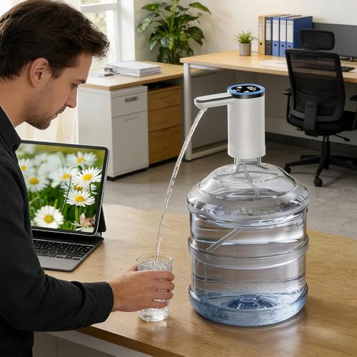 Pompe à eau électrique rechargeable USB avec écran tactile pour bouteille et bonbonne