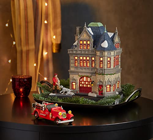 Department 56 6007588 Christmas In The City Village Accessories Fireman And Dalmatian No Time To Play Figurine thumb #1