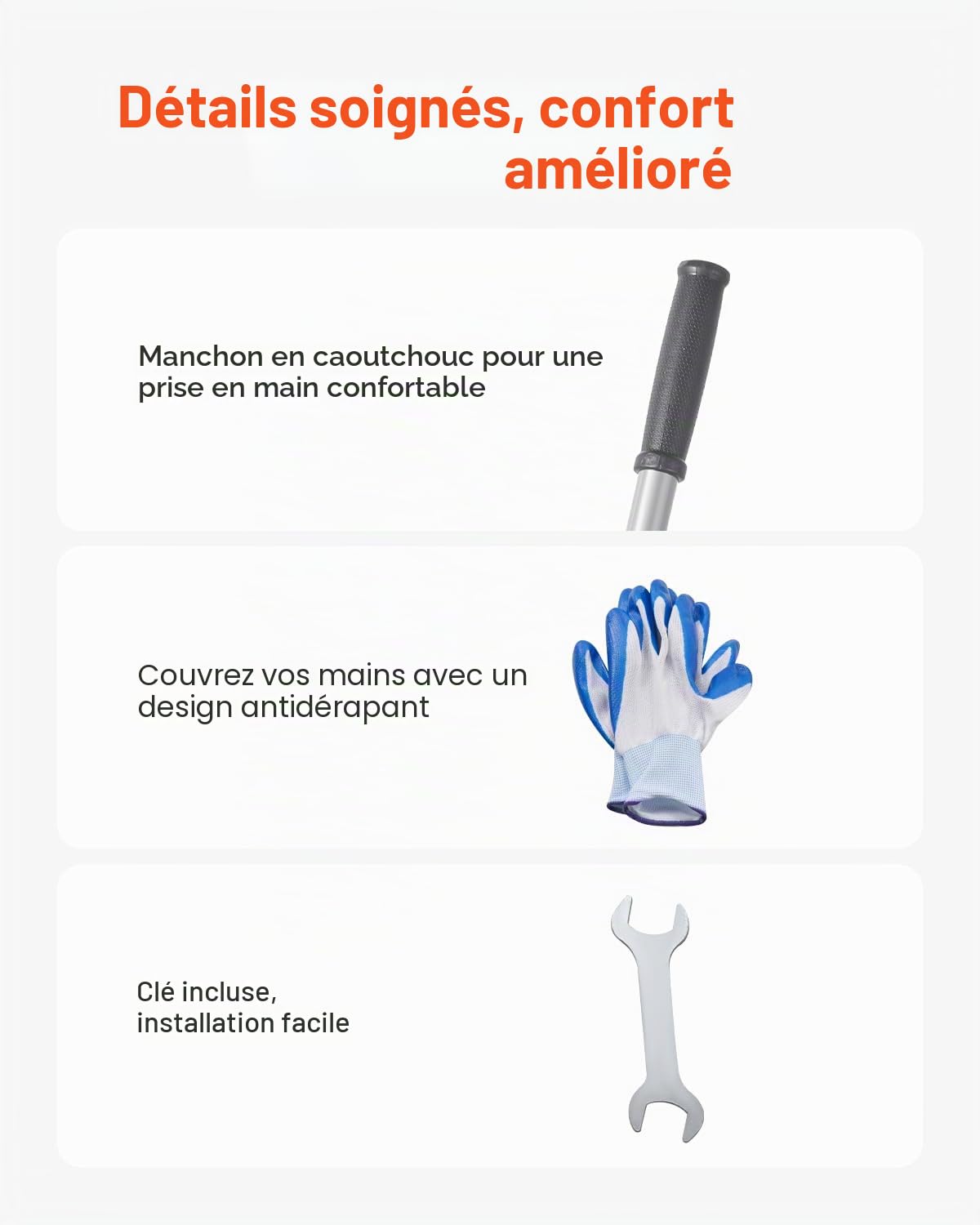 VEVOR Râteau de Nivellement de Pelouse, 914 x 254 x 2290 mm, Niveleur de Gazon, Manche 2130 mm, en Acier au Carbone Résistant à la Rouille, Outil de Nivellement pour Cour, Terrain de Golf, Jardin