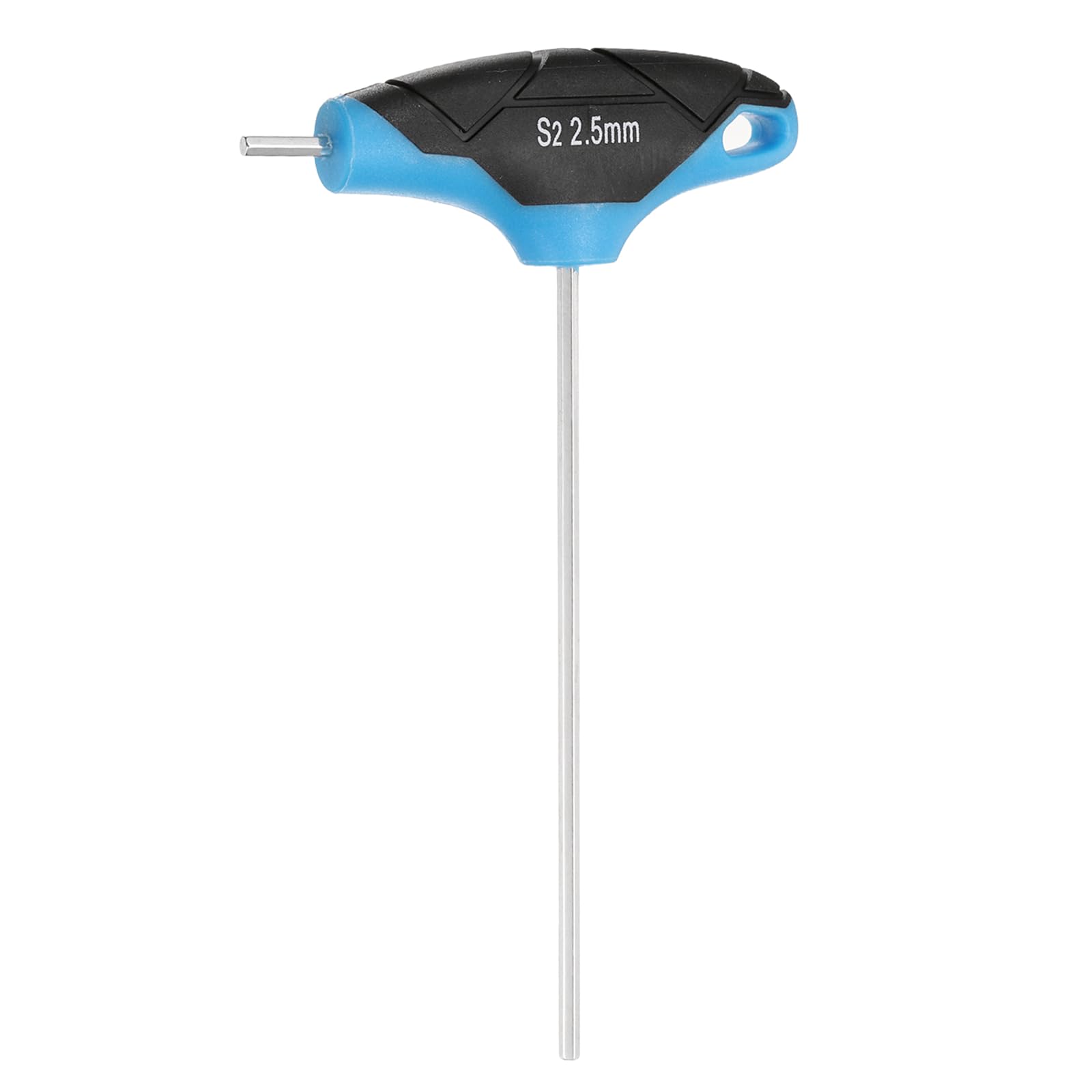 sourcing map T-Handle Hex Key Wrench 2.5mm 125mm Long Metric S2 Steel T-Key Inner Hexagon Wrenches Spanner Repair Tool for Automotive Household Maintenance, Blue Black