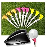 Birdie79-Premium High PATH Golf Tee Set - 5° Launch Angle for Maximum Distance and Accuracy, 9 Pack (3 Colors), 20mm Stable Head, Adjustable Height Markers, High Visibility, Reduces Hooks and Slices.