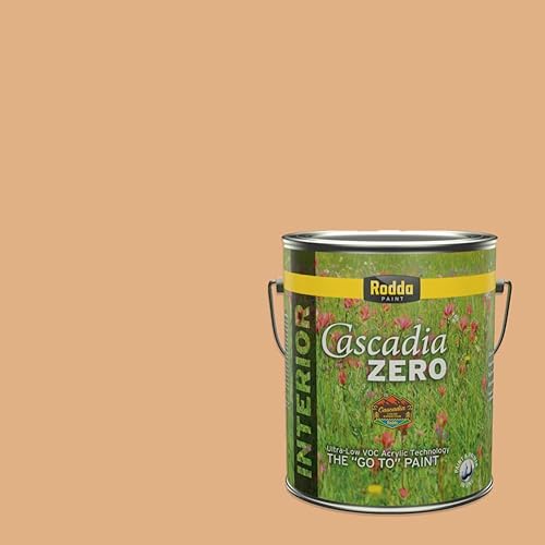 Vista 112 de Rodda Paint CASCADIA ZERO - Pintura satinada e imprimación para interiores en uno, cuarto de galón, Zambia