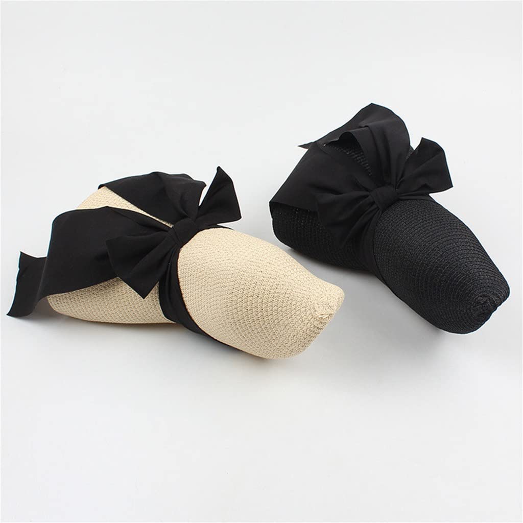 Amazon.com: Foldable Big Straw Hats for Women Dome Black  display picture 1