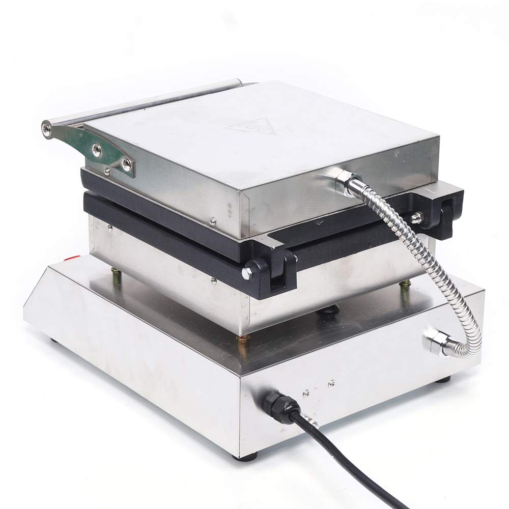 Gofrera profesional con placas antiadherentes, para gofres belgas, con carcasa de acero inoxidable, 50-300 °C (2 unidades)