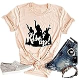 Photo Gallery maglietta da donna con grafica "rise up" hamilton girocollo giovane scrappy & hungry musical band tee top - beige - s Photo Gallery maglietta da donna con grafica "rise up" hamilton girocollo giovane scrappy & hungry musical band tee top - beige - s