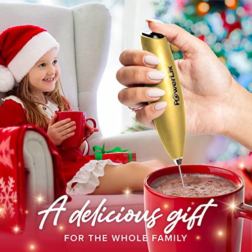 PowerLix Milchaufschäumer Stab,Milchschäumer Elektrisch - mit Edelstahlständer 15-20s,19000 rpm Batteriebetriebener Milk… – Bild 3