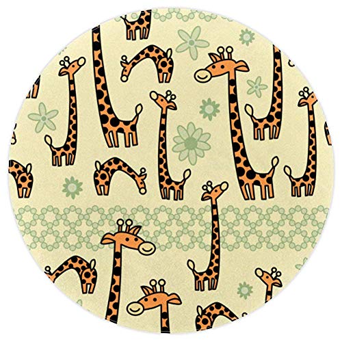 Tapis girafe antidérapant et doux en polyester pour salon - 2