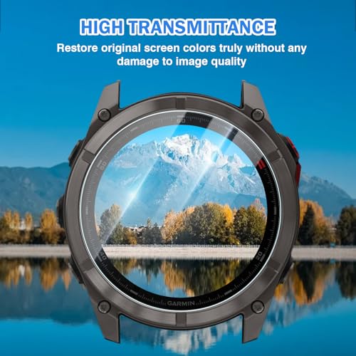 Image of 4 Pack Compatible for Garmin Fenix 8 Pro Amoled /MicroLED 51mm Screen Protector, HD Clear 9H Tempered Glass Protective Film for Fenix 8 Pro 51mm Watch Screen, Anti-scratch & Sensitive Touch