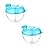 Accmor Baby Formula Dispenser for On-The-Go Feedings, Three-Compartment Non-Spill Formula Container to Go, Snack Milk Powder Dispenser for Traveling with Infant Toddler, Blue, 2 Pack